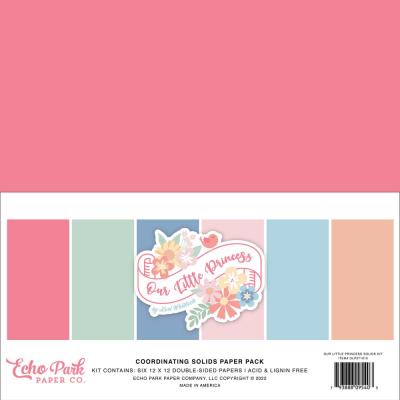 Echo Park Our Little Princess Cardstock - Solids Kit